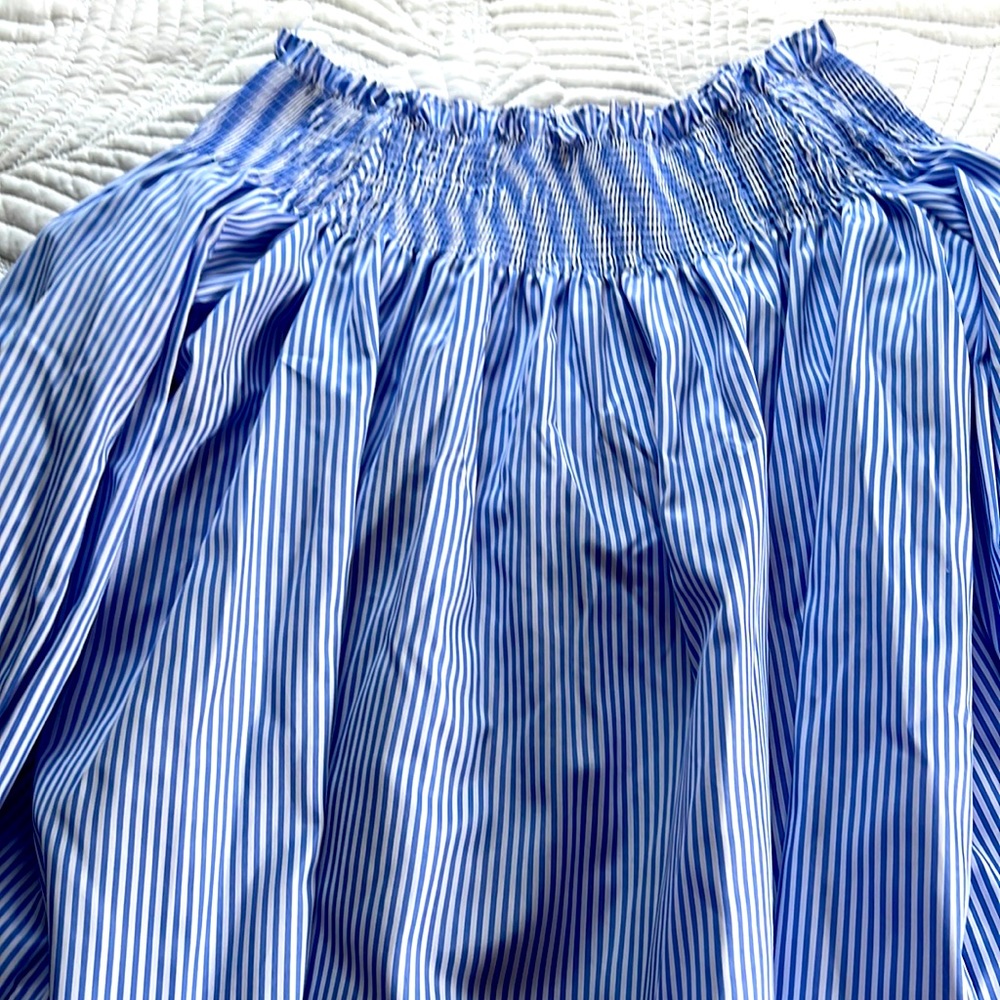 Blue pinstriped blouse